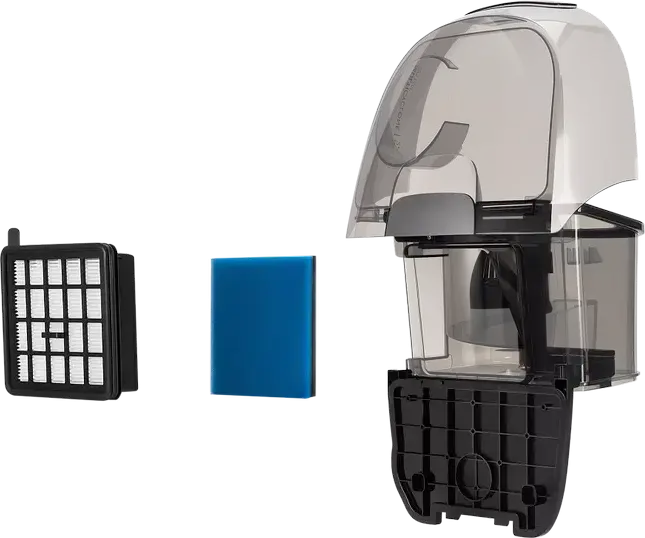 Polaris PVC 2103 Multicyclone Cylinder Vacuum Cleaner, 2200W, 650W Suction, HEPA 10 Filter, 2.2L Container, Graphite, with Turbo and Parquet Brushes