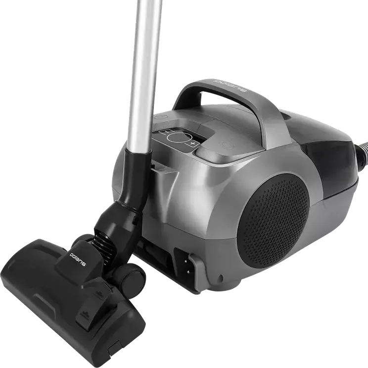 Polaris PVC 2103 Multicyclone Cylinder Vacuum Cleaner, 2200W, 650W Suction, HEPA 10 Filter, 2.2L Container, Graphite, with Turbo and Parquet Brushes