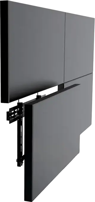 Reflecta PLANO Video Wall 70-6040 Wall Mount for 37-70 inch Screens, 70kg Max Load, Pop-Out Function, VESA 200x200 to 600x400, Black Steel