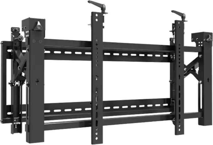 Reflecta PLANO Video Wall 70-6040 Wall Mount for 37-70 inch Screens, 70kg Max Load, Pop-Out Function, VESA 200x200 to 600x400, Black Steel