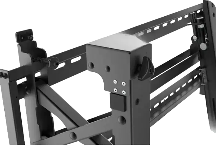 Reflecta PLANO Video Wall 70-6040 Wall Mount for 37-70 inch Screens, 70kg Max Load, Pop-Out Function, VESA 200x200 to 600x400, Black Steel