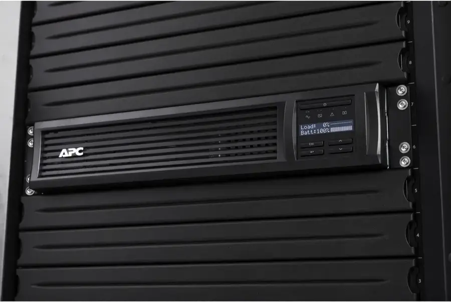 APC Smart-UPS SMT3000RMI2UC 3000W 2700VA Line-Interactive Rackmount 2U UPS, Pure Sine Wave, AVR, 9 Outlets (8x C13, 1x C19), LCD Display, Black