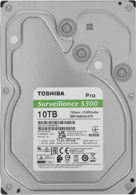 Unitate HDD Toshiba S300 Pro, 3.5", 10 TB <MD10ADA10TV>