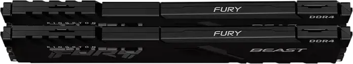 Комплект из 2 модулей Kingston FURY Beast KF436C18BBK2/32 32ГБ (2x16ГБ) DDR4 3600МГц CL18 PC4-28800 288-Pin DIMM оперативная память для ПК с радиатором, черный