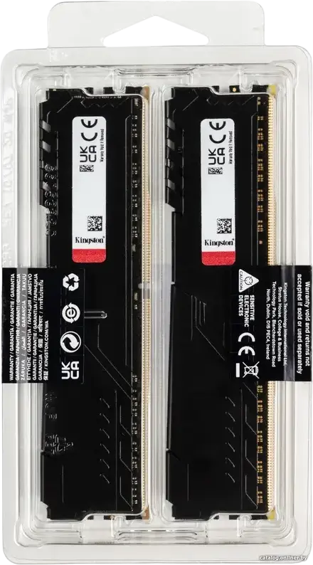 Комплект из 2 модулей Kingston FURY Beast KF436C18BBK2/32 32ГБ (2x16ГБ) DDR4 3600МГц CL18 PC4-28800 288-Pin DIMM оперативная память для ПК с радиатором, черный