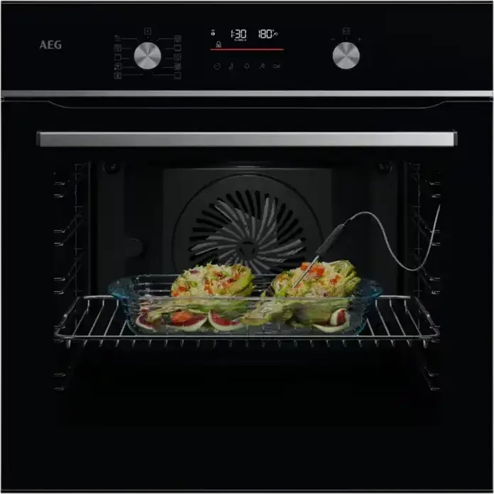 Cuptor Electric Incorporabil AEG OA5PB531AB 5000 SurroundCook, 71L, Curatare Pirolitica, Clasa Energetica A+, SteamBake, Wi-Fi, Negru, 59.5x59.4x56.7 cm