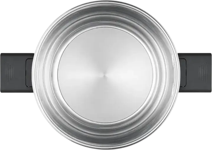 Resto Anser 92204 Stainless Steel Casserole Pot, 4.4L Volume, 22cm Diameter, Glass Lid, Bakelite Handles, Grey
