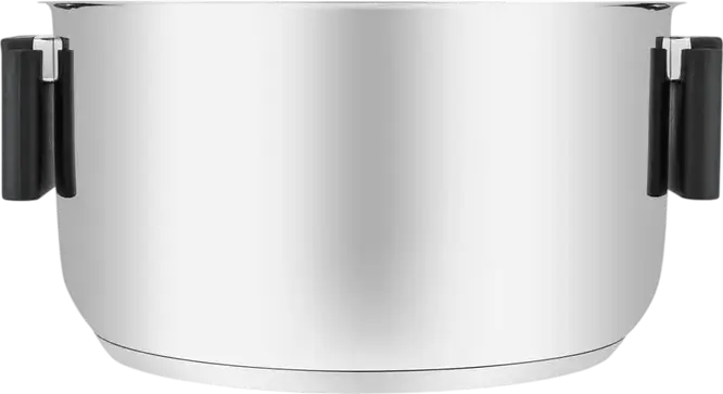 Resto Anser 92204 Stainless Steel Casserole Pot, 4.4L Volume, 22cm Diameter, Glass Lid, Bakelite Handles, Grey