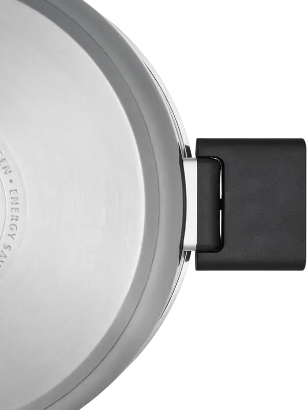 Resto Anser 92204 Stainless Steel Casserole Pot, 4.4L Volume, 22cm Diameter, Glass Lid, Bakelite Handles, Grey