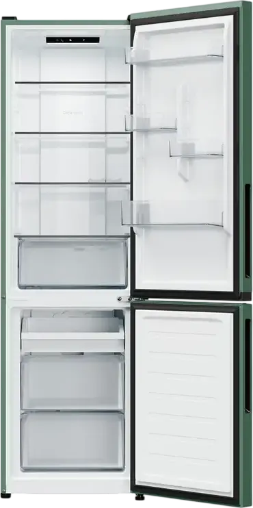 Frigider Combinat Candy CNCQ2T518 City Fresco 300, Culoare Verde, Capacitate 280L, No Frost, Circle Fresh, Zona Fresh 0°C, Clasa Energetica E, 182.5x54.5x60.2 cm