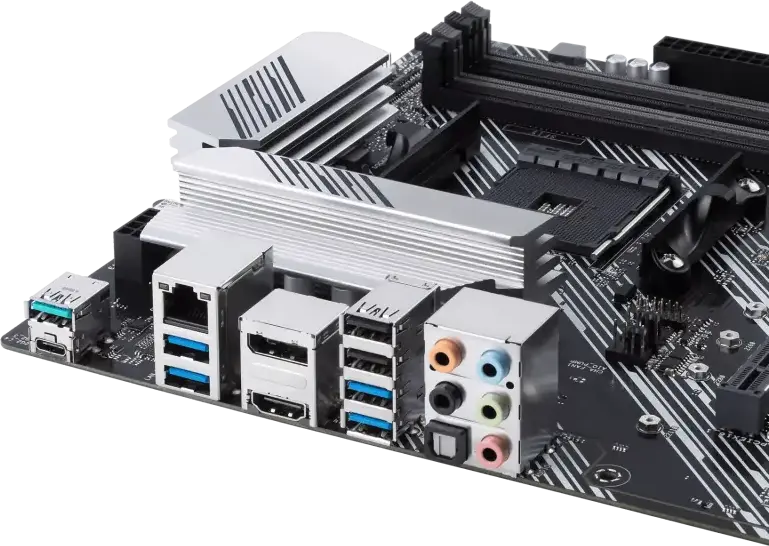 Placa de baza ASUS PRIME B550-PLUS ATX, Socket AMD AM4, Chipset B550, Suporta Ryzen 5000/4000G/3000, DDR4 4600MHz, PCIe 4.0, Dual M.2, Aura Sync RGB