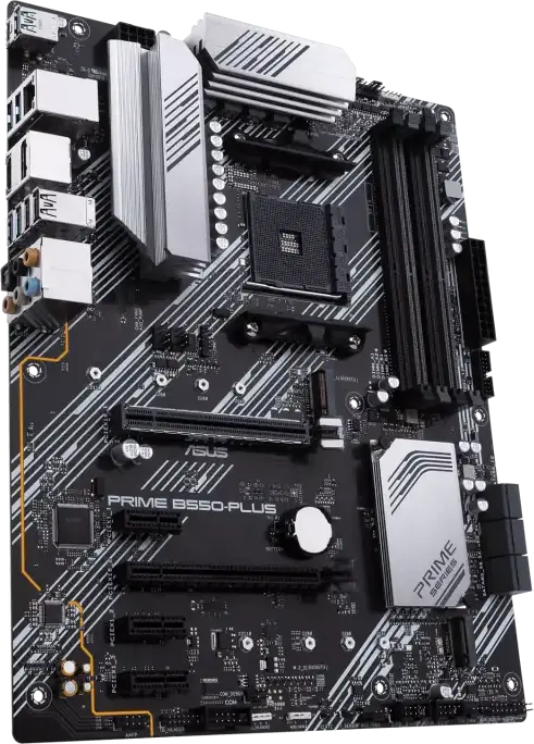 Placa de baza ASUS PRIME B550-PLUS ATX, Socket AMD AM4, Chipset B550, Suporta Ryzen 5000/4000G/3000, DDR4 4600MHz, PCIe 4.0, Dual M.2, Aura Sync RGB