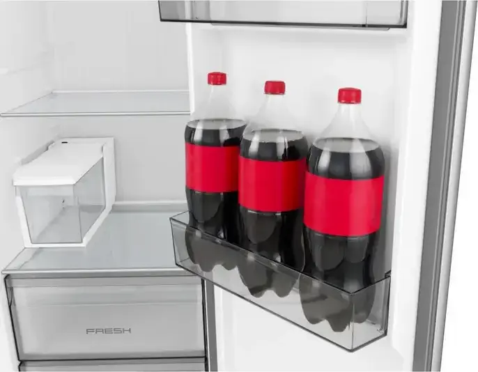 Hisense RS5P528STIE Side-by-Side Refrigerator, 528L Total Capacity, Total No Frost, Water and Ice Dispenser, Inverter Technology, Grey Stainless Steel