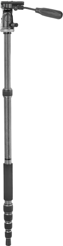 Tripod Vanguard VEO 3 GO 235 din Fibra de Carbon cu Cap Video Pan-Tilt, Gri, Inaltime Maxima 135cm, Capacitate Sare 4.5kg, 5 Sectiuni, Conversie Monopod, Compatibil Arca-Swiss