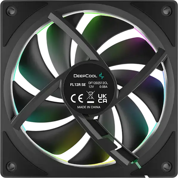 Ventilator Geanta Deepcool FL12R SE 120mm ARGB Reverse Blade, 400-1500 RPM, PWM, Hydro Bearing, Negru