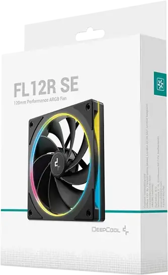 Ventilator Geanta Deepcool FL12R SE 120mm ARGB Reverse Blade, 400-1500 RPM, PWM, Hydro Bearing, Negru