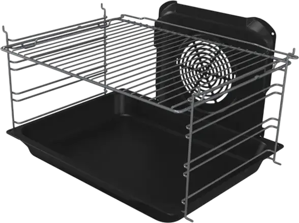 Gorenje GK6A40WFFM Mixed Cooker, 4 Gas Burners with Cast Iron Grates, 71L Electric Oven with 9 Functions, Convection, Grill, Steam Cleaning, White