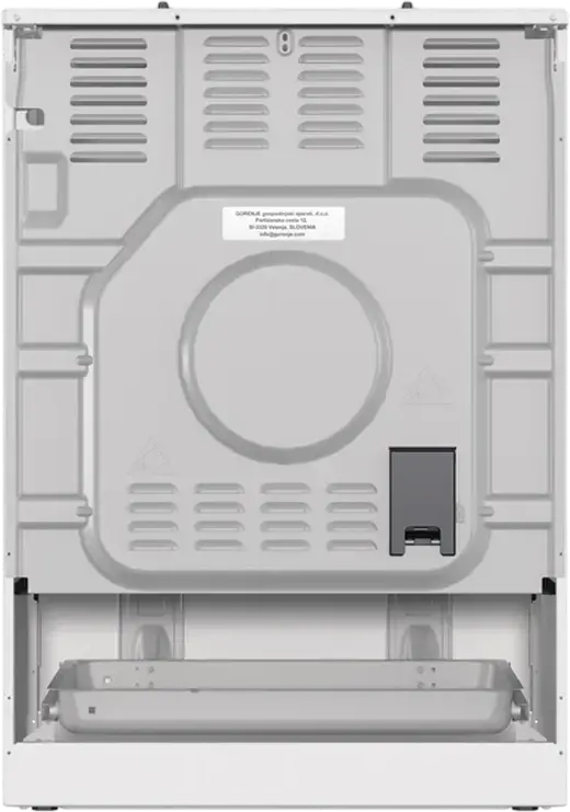 Gorenje GK6A40WFFM Mixed Cooker, 4 Gas Burners with Cast Iron Grates, 71L Electric Oven with 9 Functions, Convection, Grill, Steam Cleaning, White