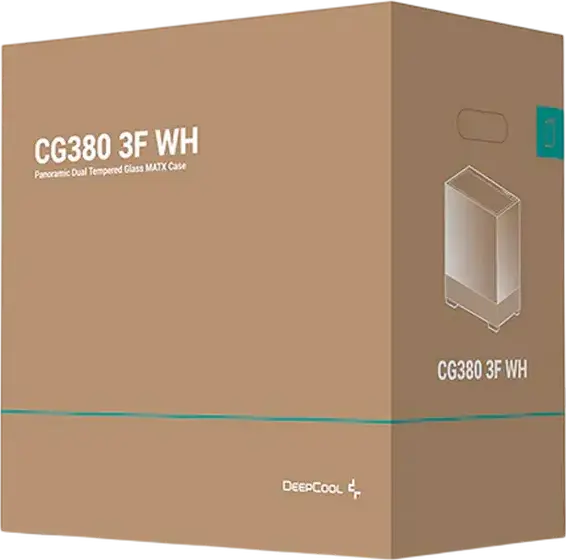 Carcasa Deepcool CG380 3F Micro-ATX Mini-Tower, Alb, Sticla Temperata Panoramica, 3 Ventilatoare 120mm ARGB, USB Type-C Gen2, Suport Radiator 360mm