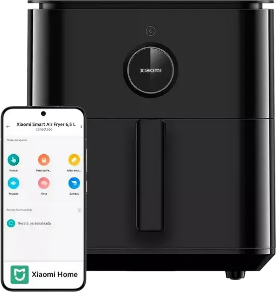 Аэрогриль Xiaomi Smart Air Fryer 6.5L, 1800W, Антипригарное покрытие, Умное управление через приложение Xiaomi Home, Черный