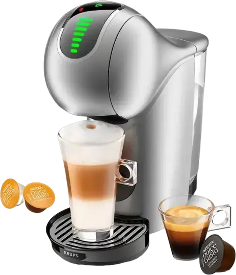 Krups KP440E10 NESCAFÉ Dolce Gusto Genio S Touch Capsule Coffee Machine, 15 bar, 1500W, 0.8L Tank, Touch Control, Espresso Boost, Silver