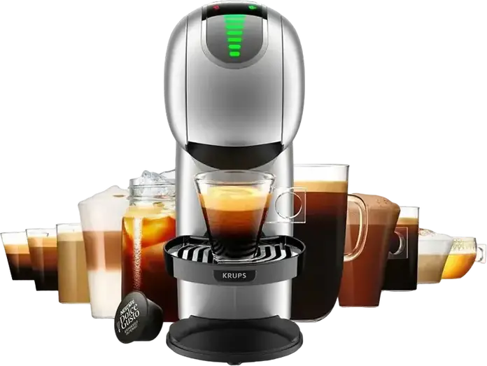 Krups KP440E10 NESCAFÉ Dolce Gusto Genio S Touch Capsule Coffee Machine, 15 bar, 1500W, 0.8L Tank, Touch Control, Espresso Boost, Silver