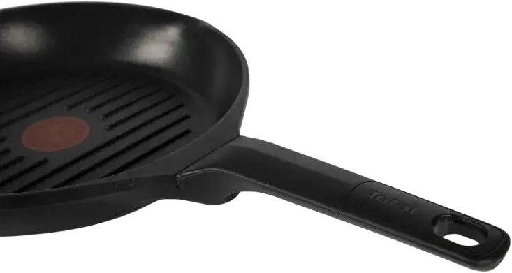 Tefal Delicio E2324074 Grill Pan, 26 cm, Aluminium with Titanium Pro Non-stick Coating, Thermo-spot Indicator, Black, Dishwasher Safe