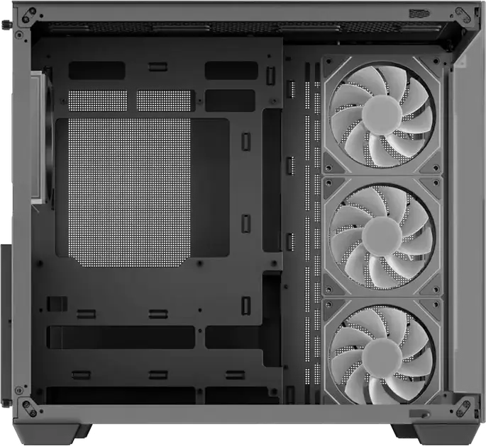 Deepcool CG530 4F ATX Mid Tower Case, Black, Pillarless Fishtank Tempered Glass, 4 ARGB PWM Fans, Support for 360mm Radiator, ATX/M-ATX/ITX