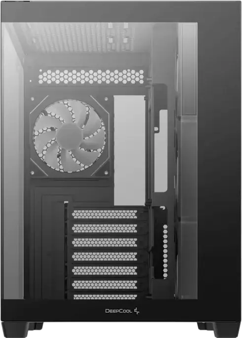 Deepcool CG530 4F ATX Mid Tower Case, Black, Pillarless Fishtank Tempered Glass, 4 ARGB PWM Fans, Support for 360mm Radiator, ATX/M-ATX/ITX