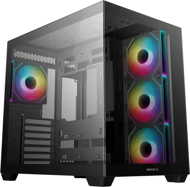 Carcasă PC Deepcool CG530 4F, Midi-Tower, Fără PSU, Negru