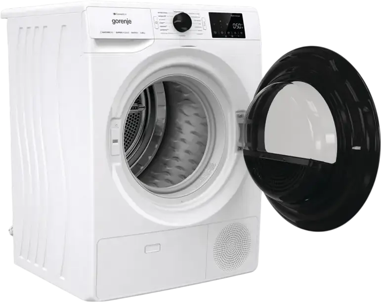 Gorenje DPNE83GNLWIFI Freestanding Heat Pump Tumble Dryer, 8kg Capacity, Energy Class A+++, WiFi ConnectLife, DrySync, 16 Programs, White/Black