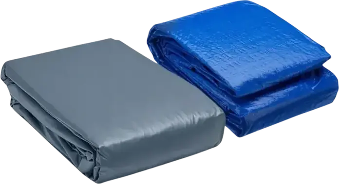 Intex Prism Frame 26796 Oval Above-Ground Pool, 503x274x122 cm, 13365L, PVC with Galvanized Steel Frame, Light Grey, Set of 5 including Filter Pump, Ladder, Cover