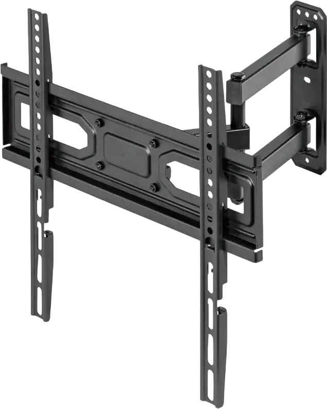 KIVI MOTION-443A Full Motion TV Wall Mount, for 32-55 inch Screens, VESA up to 400x400mm, Max Load 35kg, Tilt +3/-15, Swivel +/-90, Metal, Black