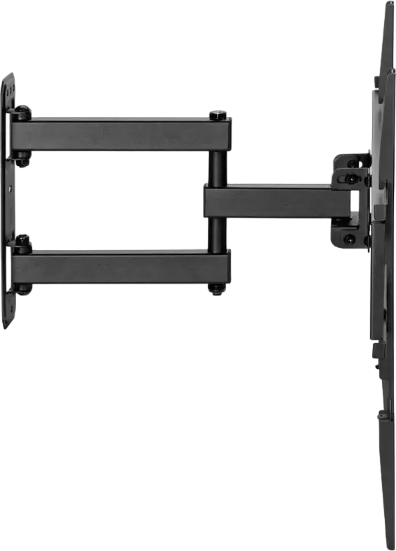 KIVI MOTION-443A Full Motion TV Wall Mount, for 32-55 inch Screens, VESA up to 400x400mm, Max Load 35kg, Tilt +3/-15, Swivel +/-90, Metal, Black