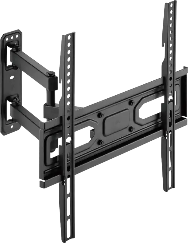 KIVI MOTION-443A Full Motion TV Wall Mount, for 32-55 inch Screens, VESA up to 400x400mm, Max Load 35kg, Tilt +3/-15, Swivel +/-90, Metal, Black