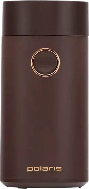 Polaris PCG2014 Electric Coffee Grinder, 200W, Stainless Steel Rotating Blades, 50g Bean Reservoir, Pulse Mode, Security Lock, Coffee Brown
