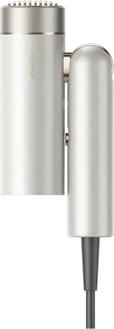 Uscător de păr pliabil Mova Flip 10 1400W, Motor viteză mare 110,000 RPM, 300 Milioane Ioni Negativi, 4 Regimuri Temperatură și 2 Moduri Flux Aer, Alb