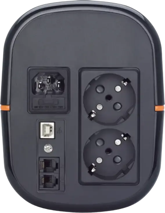 Tuncmatik Digitech Pro 650VA Line-Interactive UPS, 360W, AVR, LCD Display, USB Port, RJ11 Protection, Tower, Black