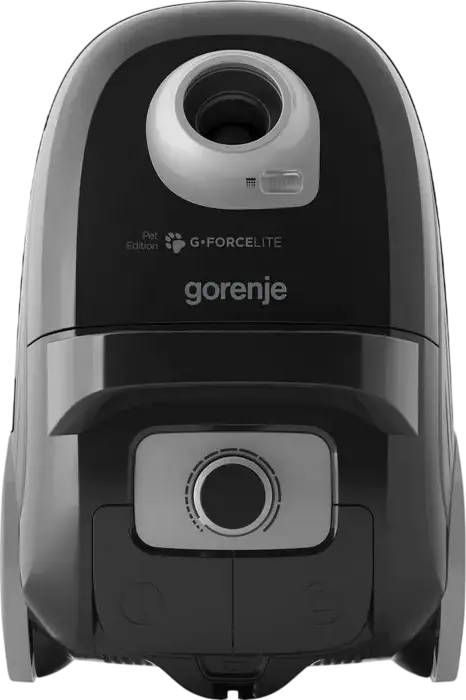Пылесос с мешком Gorenje VCEA28GLBK Pet Edition, 700 Вт, мощность всасывания 212 AW, HEPA-фильтр, черный, со специальной щеткой для шерсти животных
