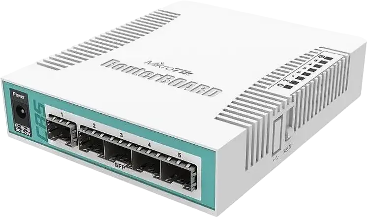 Comutator Router MikroTik CRS106-1C-5S, Alb
