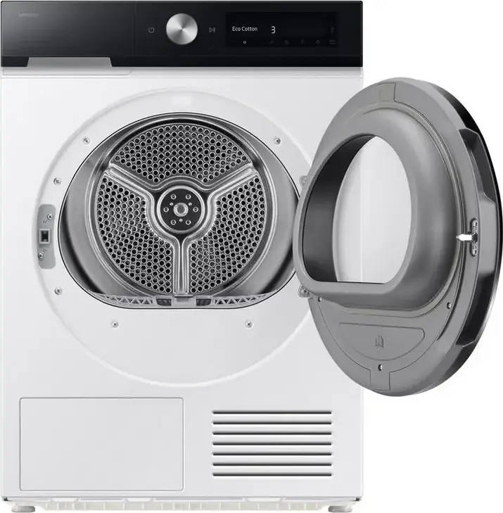 Samsung Bespoke AI DV90DB7845GEU4 Heat Pump Clothes Dryer, 9 kg Capacity, Energy Class A, AI Dry+, QuickDrive, WiFi, SmartThings, White/Black