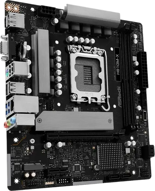 Placă de bază ASRock H810M-X, LGA1851, Intel H810, Micro-ATX