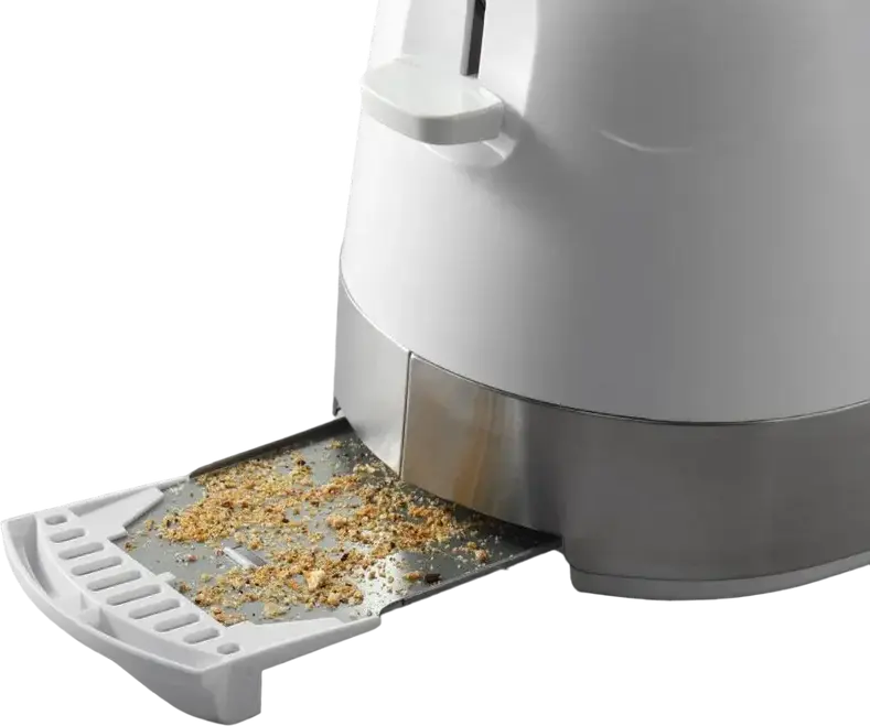 Prăjitor de pâine Gorenje T850WE, 2 fete, 850W, 7 nivele de prăjire, funcții Defrost și Reheat, High-Lift, tăviță pentru firimituri, Alb și Argintiu