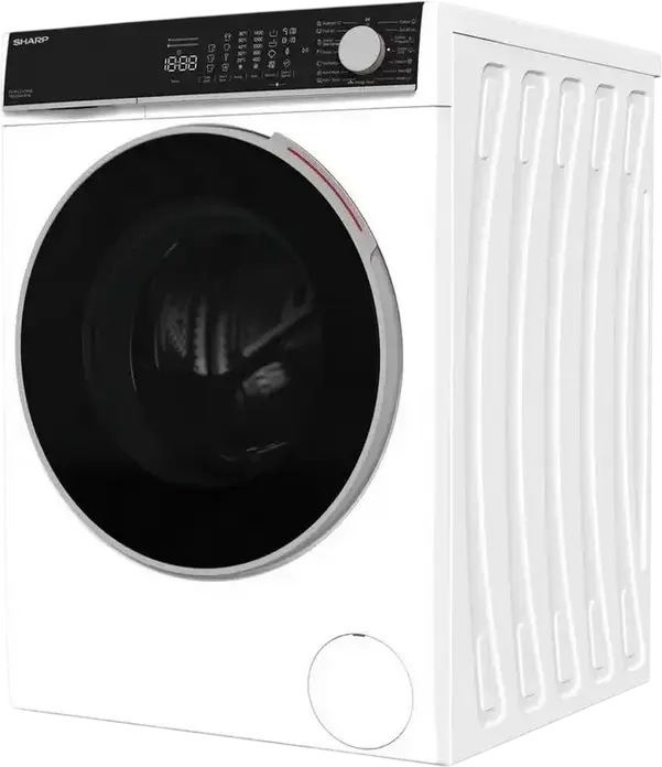 Sharp ES-NFL214CWDA-EE Front-Load Washing Machine, 12 kg Capacity, SenseInverter Technology, 1400 rpm, Energy Class A, Steam Cleaning, White