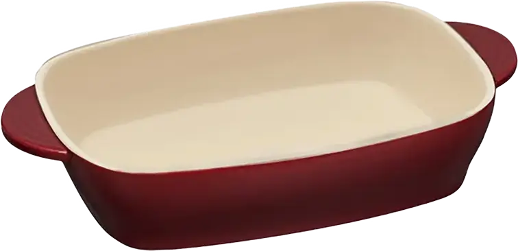 RESTO FORNAX 96111 Rectangular Ceramic Baking Tray, Non-stick Coating, Red, 27.3 x 16.3 x 5.3 cm, 1L Volume, Dishwasher Safe