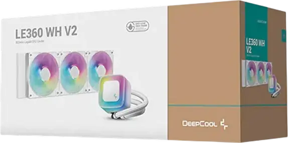 Cooler CPU Lichid AIO Deepcool LE360 V2 ZERO DARK Alb, Radiator Aluminiu 360mm, 3 Ventilatoare PWM 120mm, ARGB, Intel LGA 1851/1700/1200/115X, AMD AM5/AM4