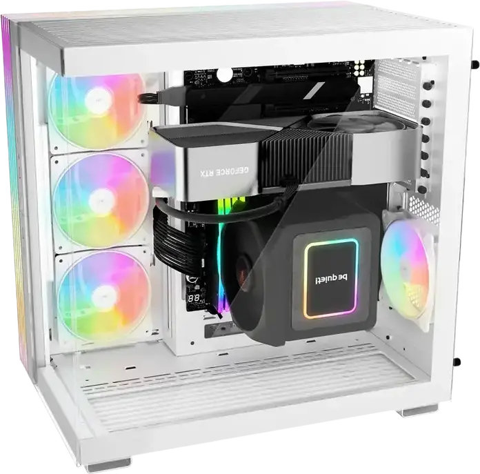 Корпус be quiet! Light Base 600 DX Midi-Tower Белый, ATX/M-ATX/Mini-ATX, ARGB LED-лента, двухкамерный дизайн, стеклянные панели, 450x305x435мм, BGW66