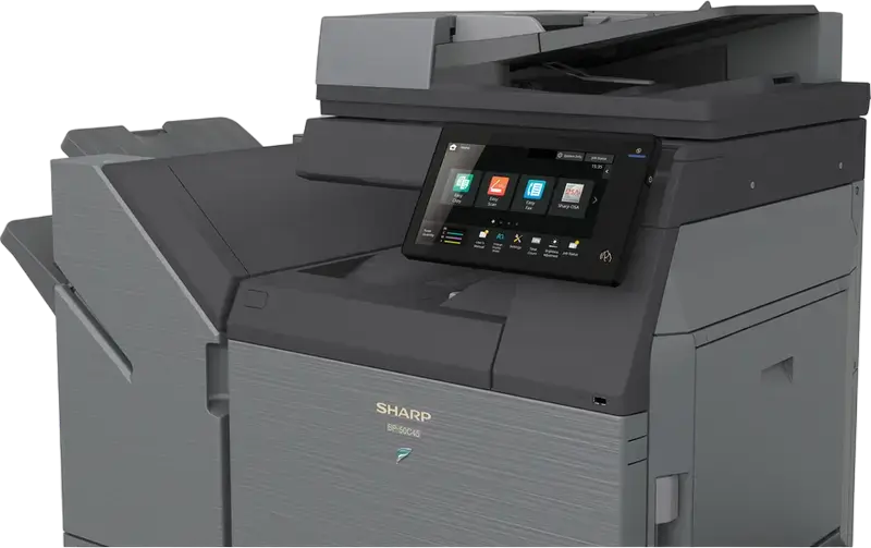 Sharp BP-50C45 Digital Colour Multifunction Printer MFP, 45 ppm, SRA3, 1200x1200 dpi, 5GB RAM, 128GB SSD, 10.1-inch Touchscreen, Print Copy Scan Fax