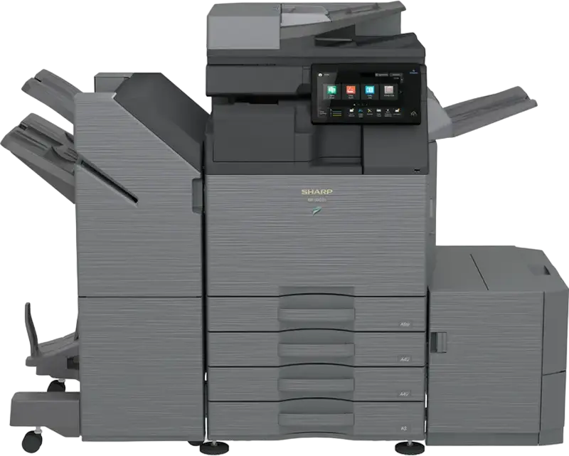 Sharp BP-50C45 Digital Colour Multifunction Printer MFP, 45 ppm, SRA3, 1200x1200 dpi, 5GB RAM, 128GB SSD, 10.1-inch Touchscreen, Print Copy Scan Fax