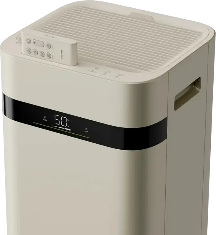 Dreame H40 Evaporative Humidifier, 6L Tank, 800ml/h Rate, 4-Stage Purification with UVC Lamp, Auto Mode, Remote Control, Beige